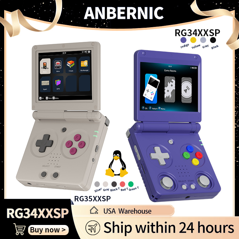 Retro Gaming Art - Anbernic RG34XXSP RG35XXSP Flip Handheld Game