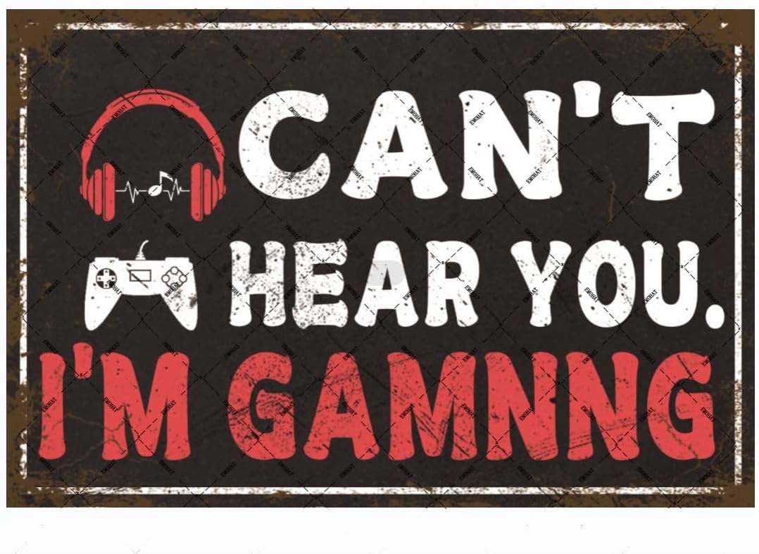 Retro Gaming Art - EMOHAT Game Room Metal Tin Sign