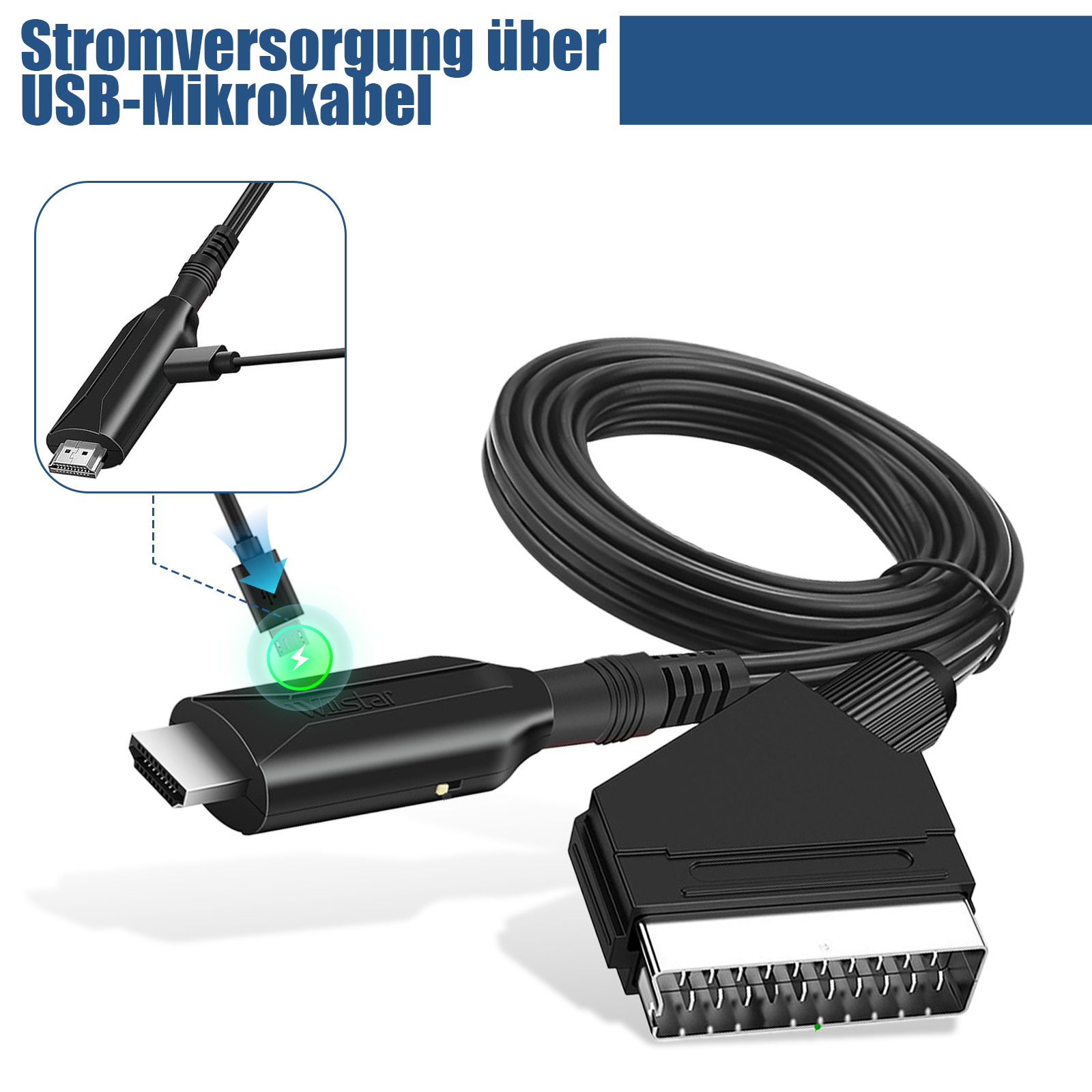 Scart To Hdmi - SCART To HDMI-compatible Adapter Upscale Converter