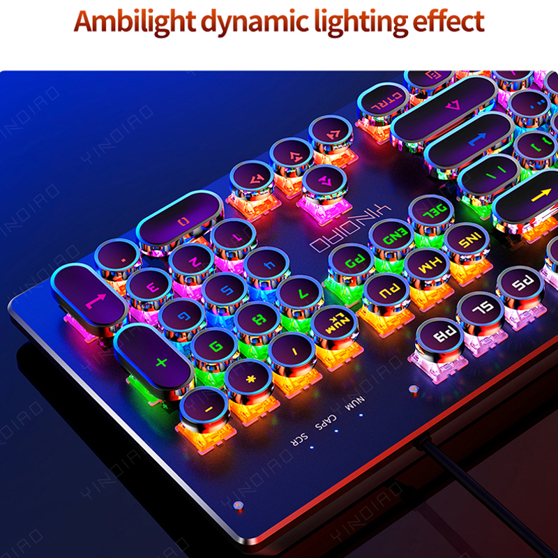 Retro Punk Mechanical Keyboard - Retro Gaming Kc ulasan dan harga