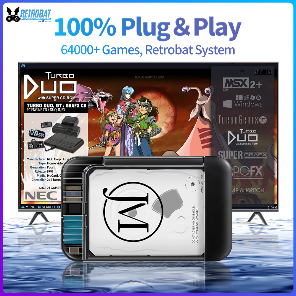 RETROBAT Portable 500G Gaming  - Retro Gaming Hdd ulasan dan harga