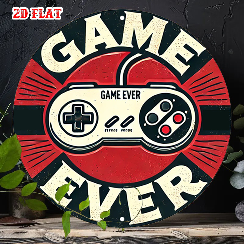 2D Flat 1pc Retro Gaming Round - Retro Gaming Fun ulasan dan harga