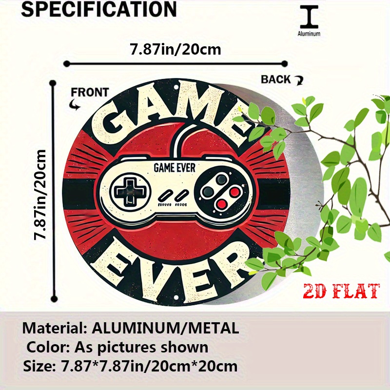 2D Flat 1pc Retro Gaming Round - Retro Gaming Fun ulasan dan harga