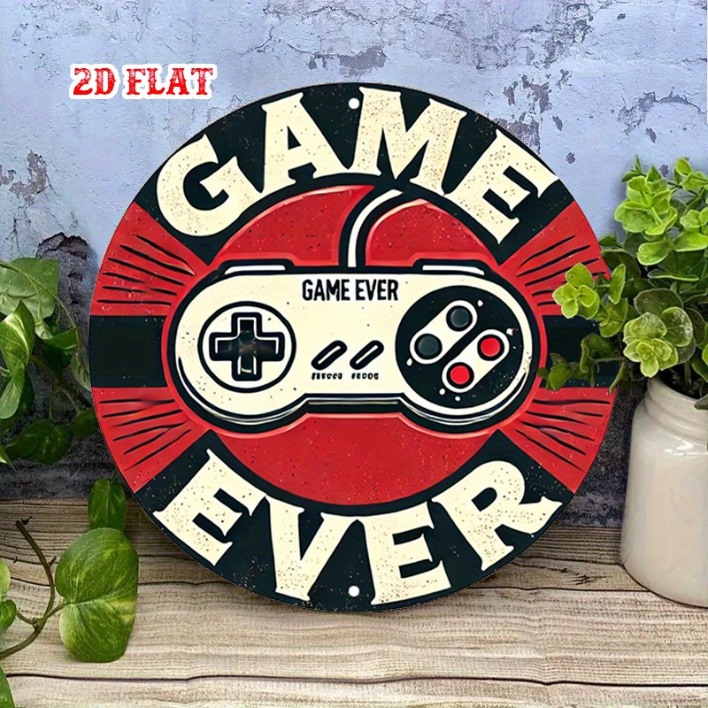 2D Flat 1pc Retro Gaming Round - Retro Gaming Fun ulasan dan harga