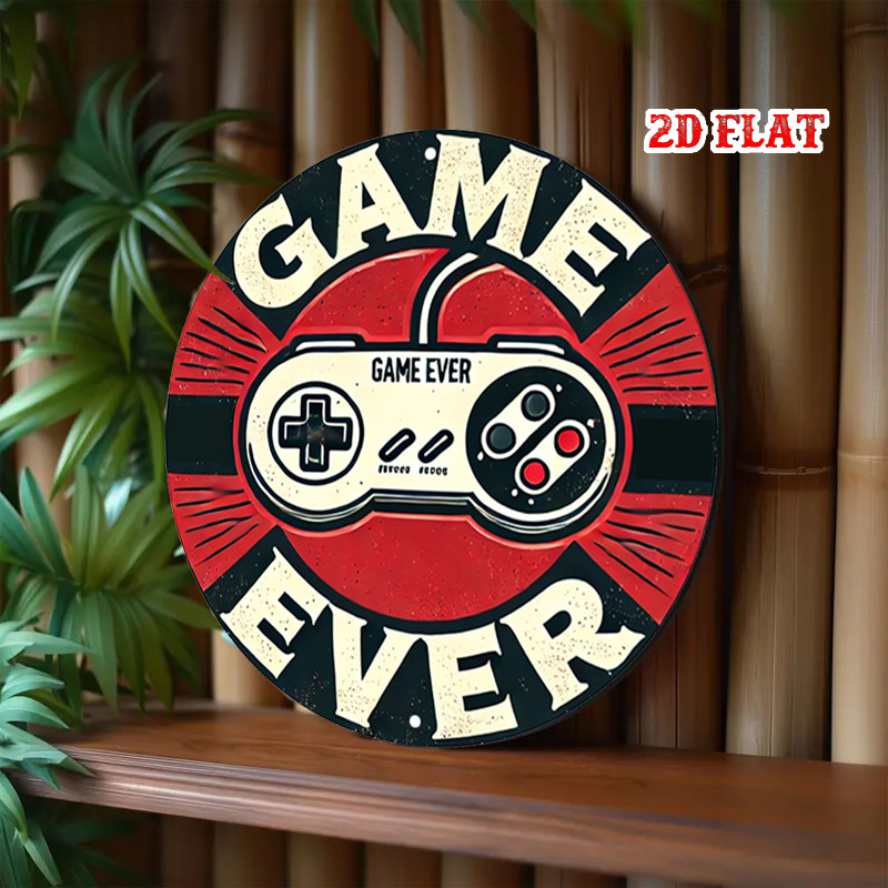 2D Flat 1pc Retro Gaming Round - Retro Gaming Fun ulasan dan harga
