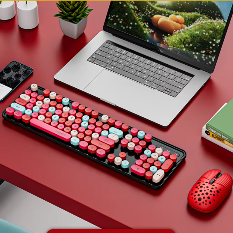 104 Keys 2.4G Wireless Gaming  - Retro Gaming Kc ulasan dan harga