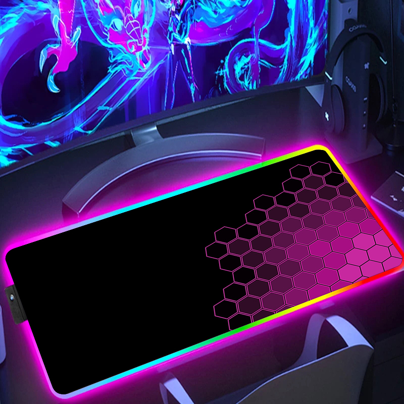 RGB Extended Hexagon Gaming Mo - Retro Gaming Art ulasan dan harga