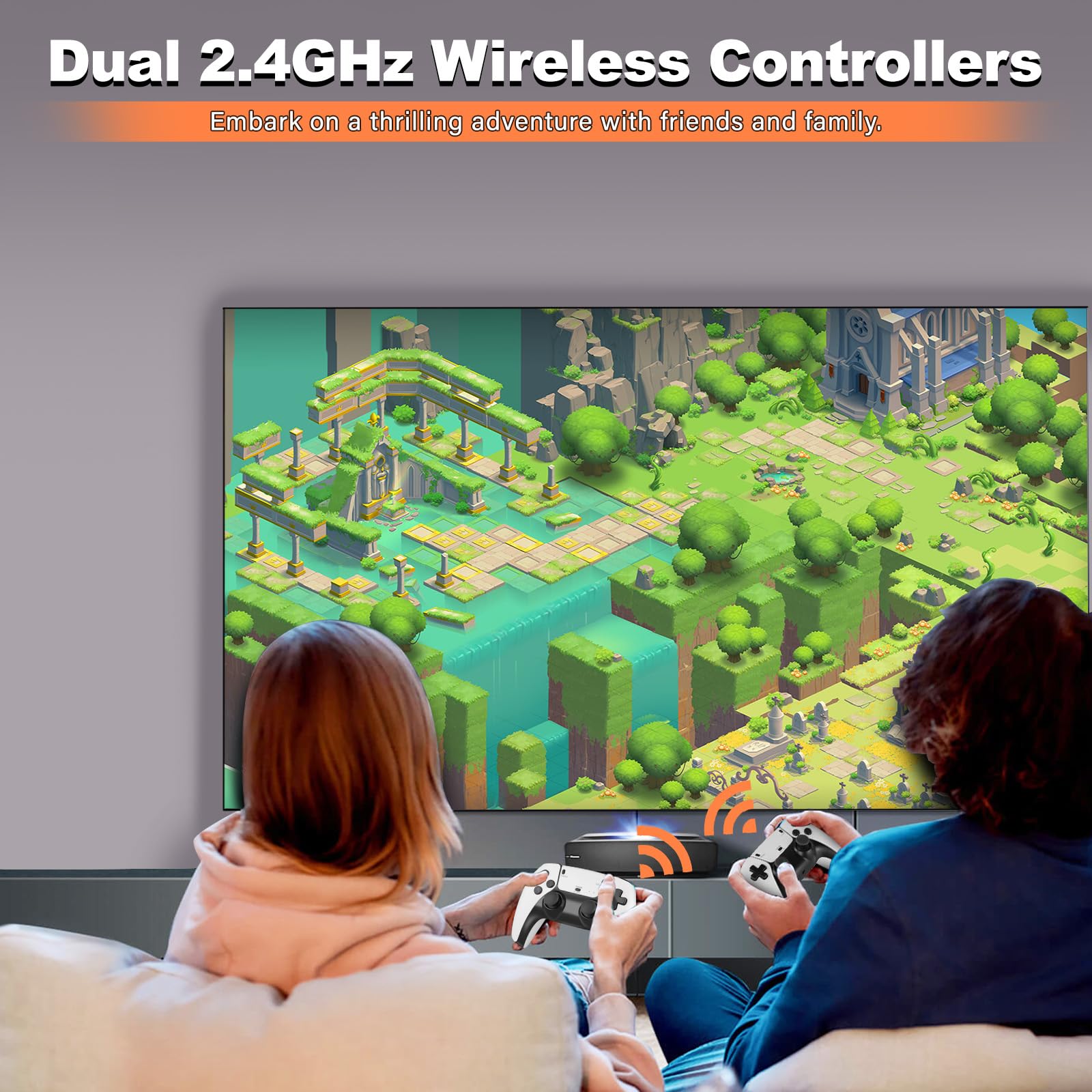 2025 LDK Retro Gaming Console  - Retro Gaming With Projector ulasan dan harga
