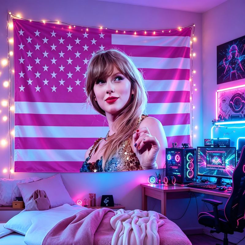 VIKAMA American Flag Female Si - Retro Gaming Art ulasan dan harga