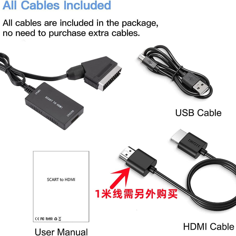 Upgrade SCART to HDMI-converte - Scart To Hdmi ulasan dan harga