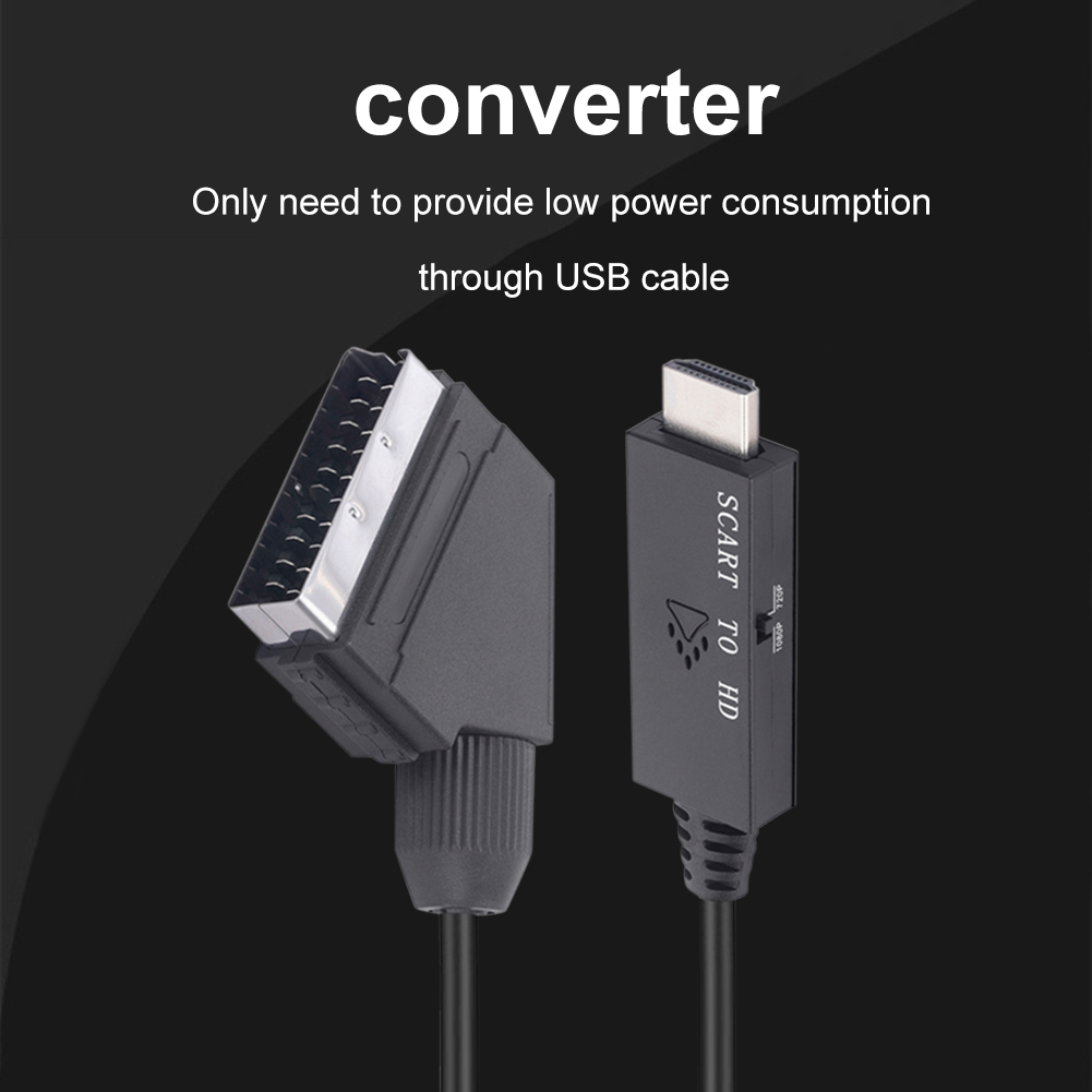 1m Video Converter Adapter Sca - Scart To Hdmi ulasan dan harga