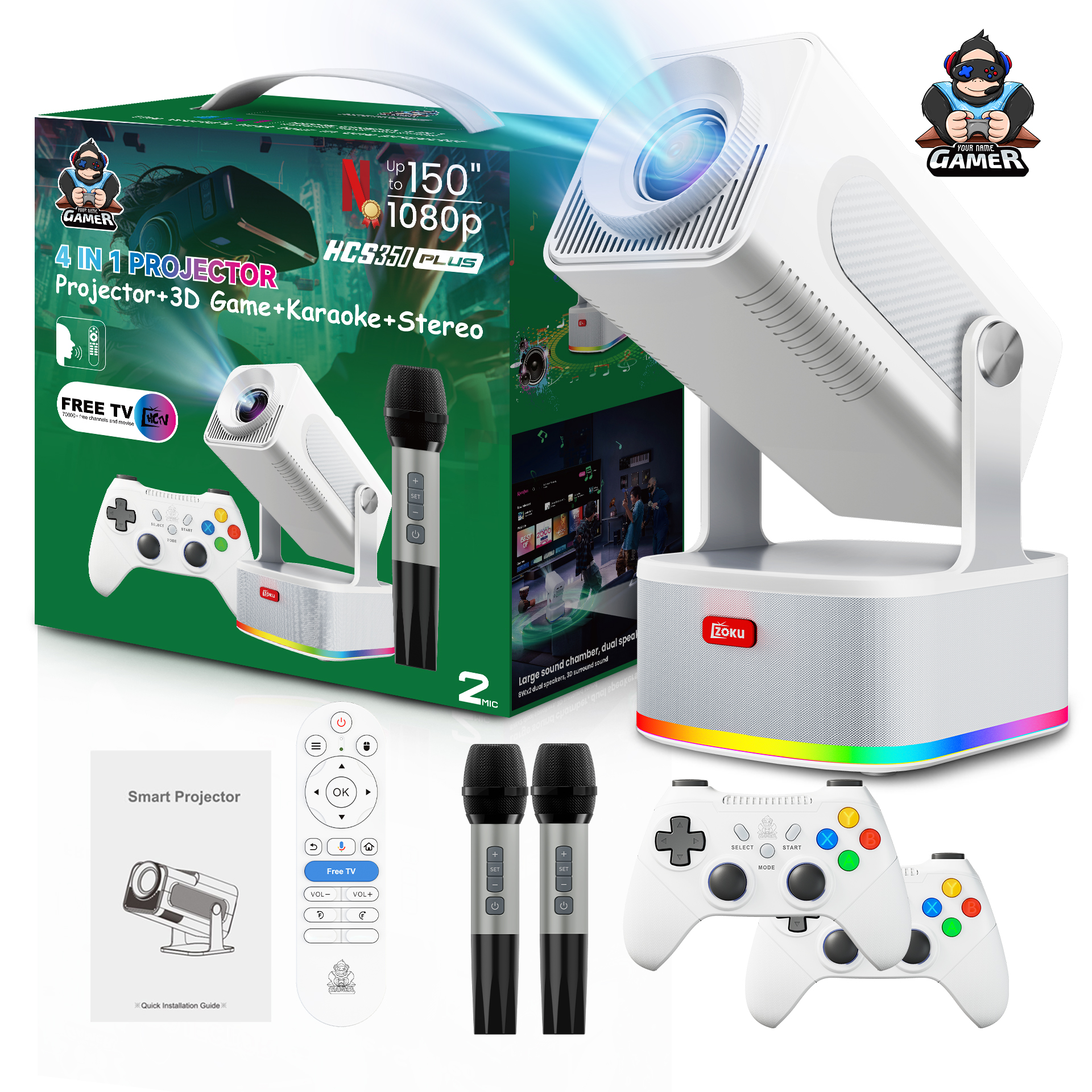 New Zoku HCS350PLUS Android Ga - Retro Gaming With Projector ulasan dan harga